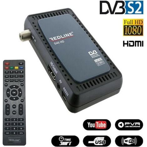 MINI RÉCEPTEUR SATELLITE FREE-TO-AIR (FTA) FULL HD COMPATIBLE WiFi