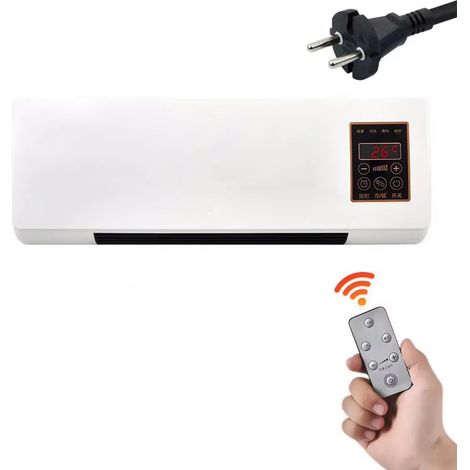 Chauffage mural 1800W avec télécommande, chauffage électrique multifonctionnel pour l'hiver, pour une utilisation intérieure à la maison (1/5)