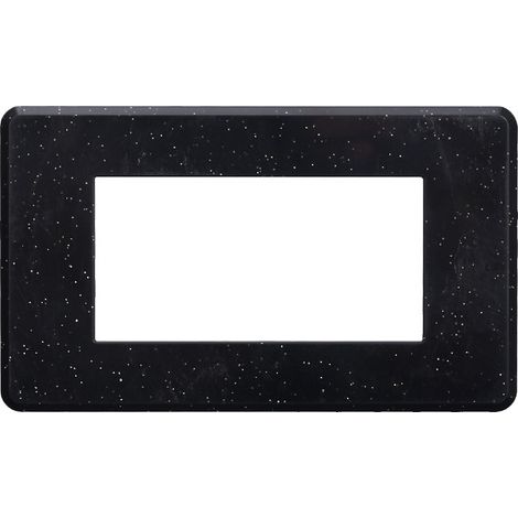ETTROIT AN87402 Slim Thin Plate 4P, schwarze Farbe, kompatibel mit Bticino Axolute Air