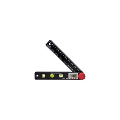 Règle D'angle Numérique Rapporteur Règle Niveau à Bulle Goniomètre Numérique 230mm Jauges d'angle à 360 ° avec Bulle de Niveau de Cercle Vertical Horizontal, Écran LCD, Double Échelle Règle