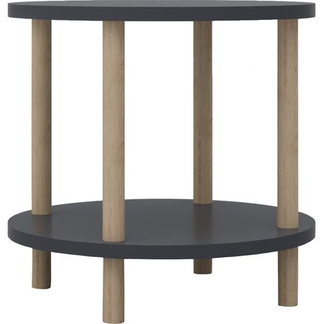 Tavolino laterale 49 x 42 cm grigio 030010974