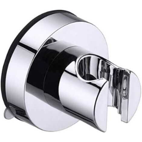 FENOPLASTICASupport de pommeau de douche à ventouse sans perçage 22 mm en acier inoxydable chromé réutilisable pour marbre verre métal (1/5)