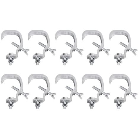 Lot de 10 Pinces en Alliage d'Aluminium, 30-52mm, pour Éclairage de Scène, DJ et Spots