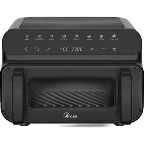 Ardes ARFRYA09GP Einzelfritteuse, 10 l, unabhängig, 2000 W, Heißluftfritteuse, schwarz