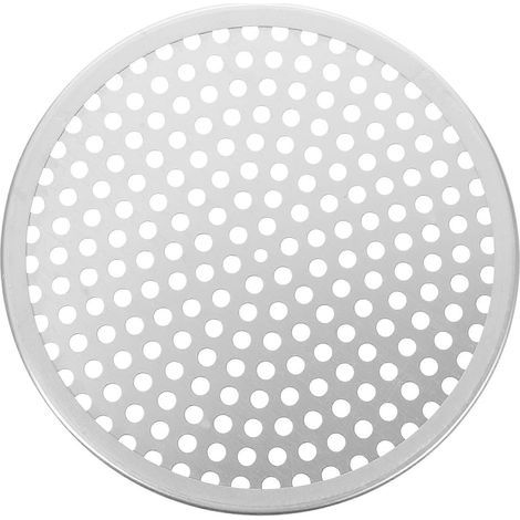 Plaque à pizza perforée en alliage d'aluminium, ustensile de cuisine-23.00X23.00X0.50CM-Silver (1/3)
