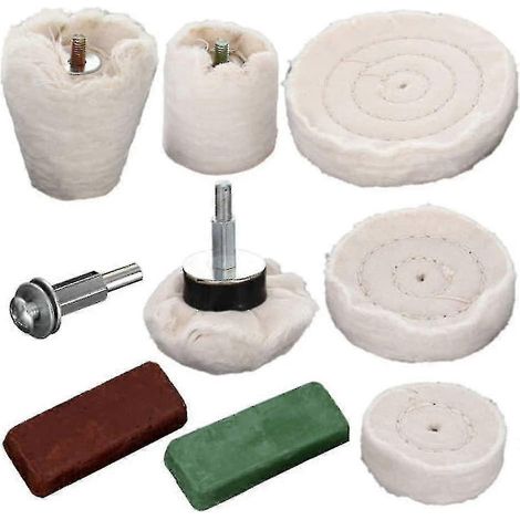 Ensemble de 9 disques de polissage et de lustrage pour forets composites