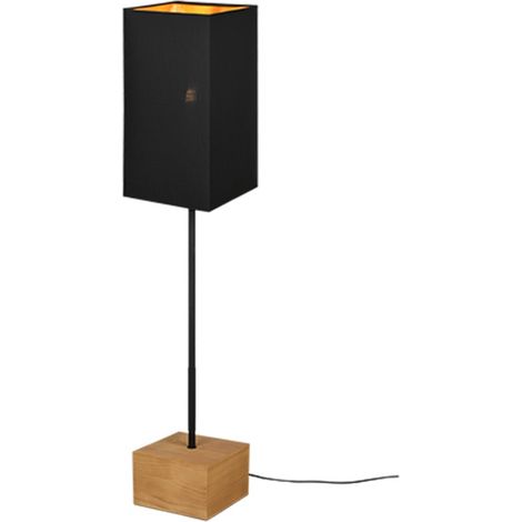 Lampadaire WOODY bois clair noir/or 150cm E27 1x RL (1/4)