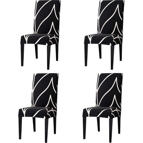 4 Housses De Chaise Housses De Chaise De Salle  Manger Extensibles Housse De Chaise Universelle Pour La Maison Restaurant Bar Htel (1/5)