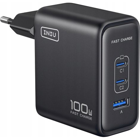 INIU Leopard Ladegerät 100W Schwarz 1 Stück. (1/3)