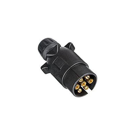 [JAMAIS UTILISÉ] Prise Remorque 7 Broches, 12V Étanche Connecteur Prise Remorque 7 Broches Mâle, pour Caravane RV Voiture Bateau (Extrémité à Vis) (1/5)