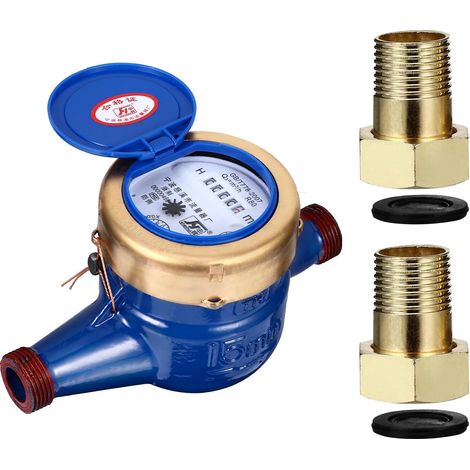 Débitmètre D'eau Dn15 en Fer Faible Débit Initial, Facile à Installer, Compteur D'eau Numérique Maison (1/5)