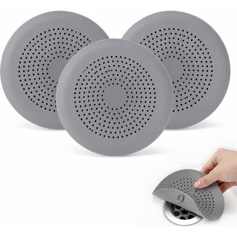 Attrape Cheveux Douche en Silicone, Lot de 3 Filtre Evier (1/5)