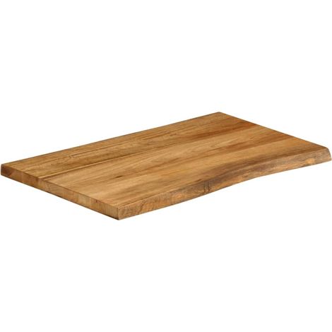 Dessus de table，Plateau de table，Dessus de bureau 80x60x2,5 cm bord vivant bois massif manguier CFW44157 (1/5)
