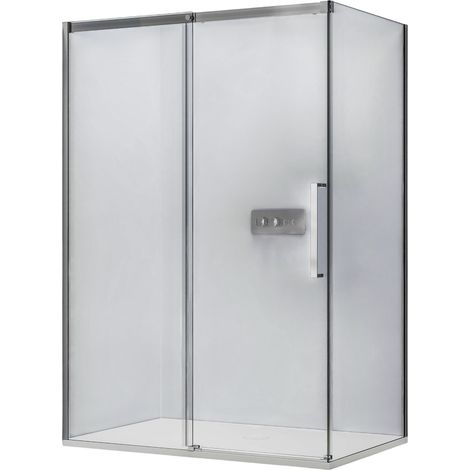 Eckdusche Bernstein DX906 FLEX Schiebetür Soft-Close 8mm Nano Echtglas Chrom 110x90cm