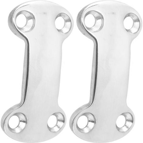 plaques de fixation en acier inoxydable pour sangles, fixation efficace, antirouille, accessoires de quincaillerie avec 8 vis pour petits yachts et bateaux (1/5)