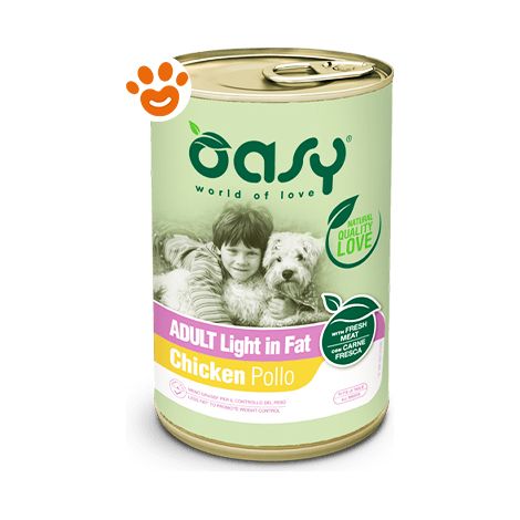 Oasy Dog Lifestage Light in Fat Pollo - Oasy Dog Lifestage Light in Fat Pollo - Lattina Da 400 Gr
