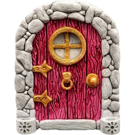 Porte miniature féerique pour arbres, décoration de jardin extérieur, sculpture artistique pour cour, décoration murale pour chambre d'enfant
