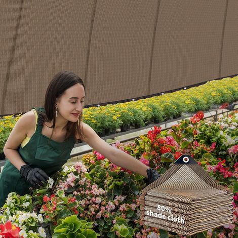 Filet d'ombrage 80% pour Jardin,Filet Ombrage Exterieur Filet d'ombrage avec œillets,Toit de terrasse, Protection Solaire, Filet d'ombrage pour Jardin,Serre,Paillasse pour pergola (1/5)