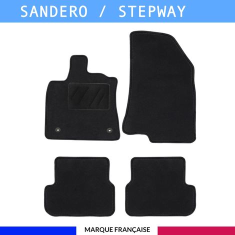 Tapis de voiture - Sur Mesure pour SANDERO / STEPWAY (dès 12/2020) - 4 pièces - Tapis de sol antidérapant pour automobile (1/4)