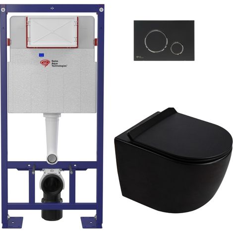 WC-Set Vorwandelement + Wand-WC spülrandlos Ceramia PixL mit SoftClose-Sitz + Platte (STCEPXBMT02-IN)