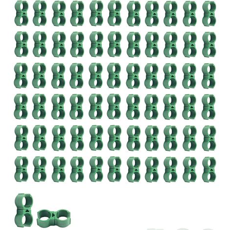 Lot de 50 connecteurs pour tige de plante, clips de fixation pour plantes, clip multifonction de jardin, treillis de jardin (16 mm) (1/5)
