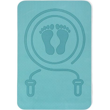 (Vert) Tapis de corde à sauter, tapis de fitness antidérapant et amortissant, équipement de fitness à domicile, 40 x 60 cm (0,6 cm d'épaisseur) (1/5)