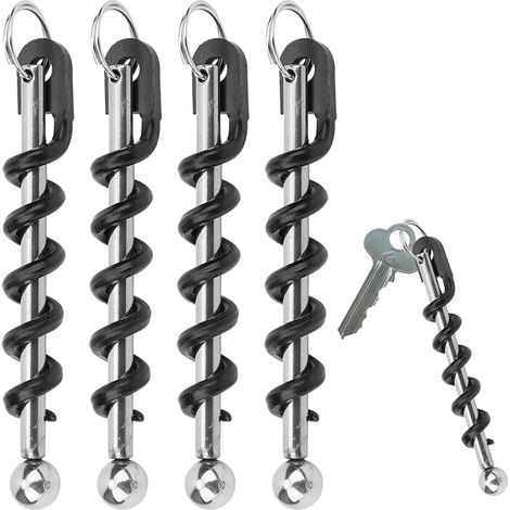4 Pièces Tire Bouchon Porte Clef, Mini Ouvre Bouteille, Limonadier Professionnel Porte-Clés, Ouvre Bouteille de Vin, Tire Bouchon Personnalisé, pour Pique-Niques, au Camping et aux Fêtes (1/5)