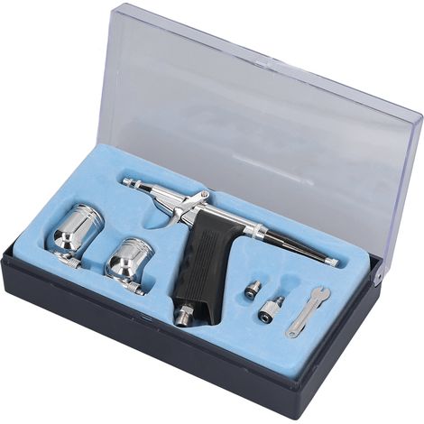Le pistolet à peinture pneumatique avec gâchette à double action et alimentation par gravité est adapté au bricolage pour la peinture et la décoration automobile. (1/5)