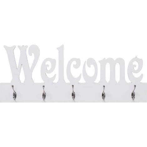Porte-manteau mural WELCOME Blanc 74x29,5 cm (1/5)