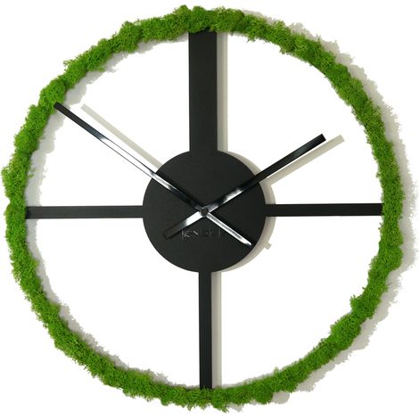 Horloge murale en métal noir avec mousse 50 cm (1/5)