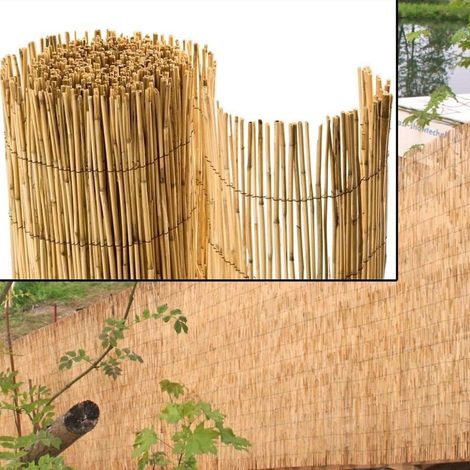 TrAdE Shop Traesio - Arella Palizzata Listelli Canne Bambù Legno Esterni Recinzione Giardino 2x5 Mt 134706 - (1/5)