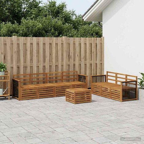 vidaXL Sofa Sets 8 pcs Solid Acacia Wood (1/5)