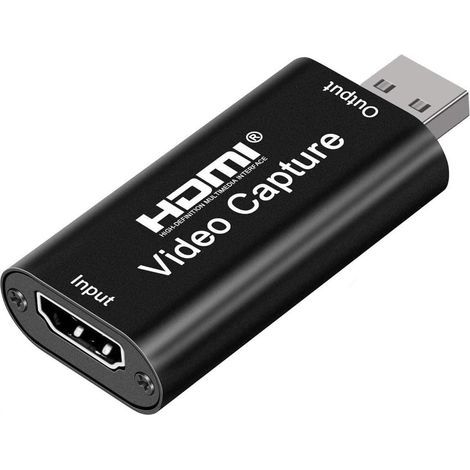 USB-HDMI-Adapter-Capture-Karte für Live-Videostreaming, Videoaufzeichnung und Live-Übertragung. Capture-Karten-Erfassungsbox kompatibel mit Switch, PS5, Xbox, PC, Windows und Mac OS. (1/5)
