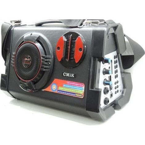 Trade Shop - WIEDERAUFLADBARER MP3-USB-MICRO-SD-VERSTÄRKER Gitarrenlautsprecher mit Mikrofon MKB60 - (1/2)