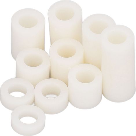 Lot de 150 entretoises en nylon vis à distance rondes fixation électronique isolation PCB boîte rangement 6x3 à 6x25mm (1/5)