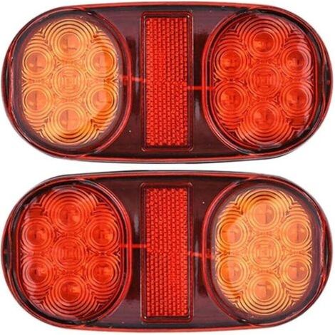 Feux de Remorque LED 12V,2pcs Feu Arriere pour Remorque LED Etanche