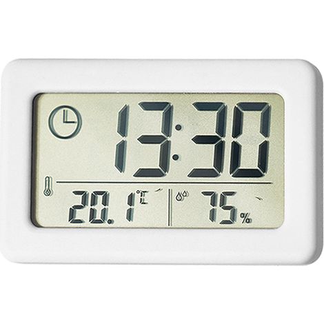 Horloge Électronique - Affichage Température Humidité - Design Minimaliste - Fonction Horloge Quartz Précise - Pour Intérieur Maison Bureau (1/5)