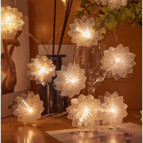 Glowing Garland - 20 LEDs - 3M - White - Garden - Battery Powered