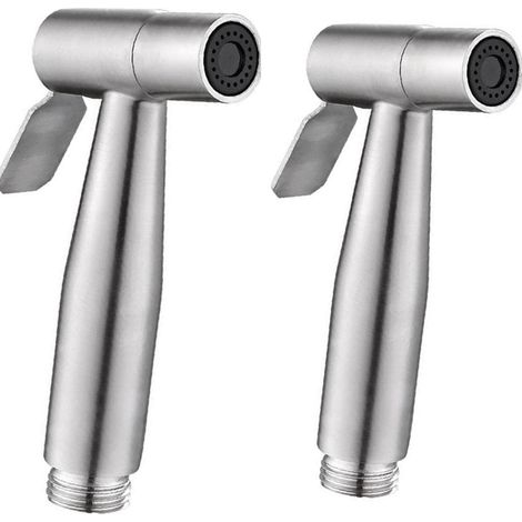 Lots de 2 plats dans douche WC bidet en inox acclimaté, porte-filtre pulvérisé versant canapés, salle de bain, cuisine et nettoyage des toilettes (1/4)
