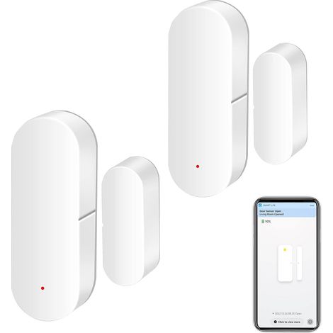 Capteur de Porte WiFi : Détecteur Intelligent d'Ouverture/Fermeture, Sans Fil, Avec Alerte de Notification par Application, Pour la Sécurité de la Maison (1/5)