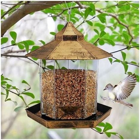 Hanging Wild Bird Feeder Gazebo Bird Feeder Outdoor Decoration - Perfect for Attracting Birds to Outdoor Garden Yard for Kids Bird Lovers