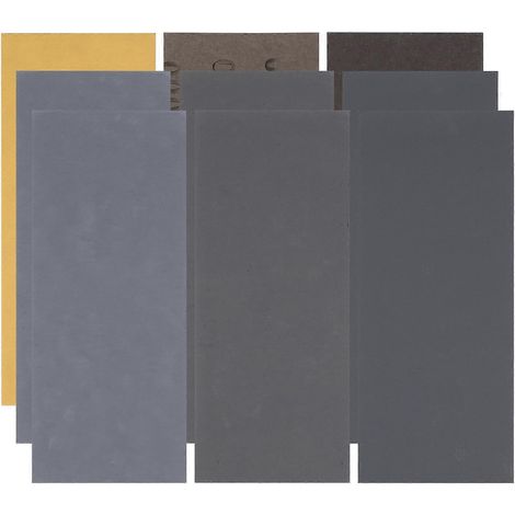 Assortiment de papier de verre à grain fin (3000, 5000 et 7000) pour ponçage à sec et à l'eau, format 9 x 3,6 pouces, pour le polissage de la peinture automobile et de la carrosserie. (1/4)