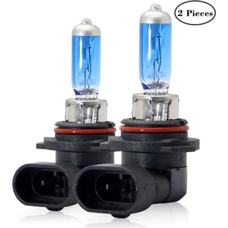 HB4 / 9006 Halogène Ampoules de phare 100W 5000K Blanc chaud Lampe 12V Auto Voiture Brouillard lumières Feu de position DRL, 2 pièces