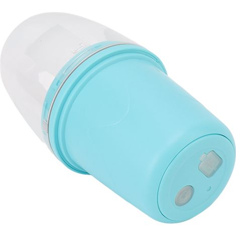 Tragbarer Entsafterbecher, multifunktional, wiederaufladbar, kleiner 4-Klingen-Mixer, Fruchtmixer für Zuhause, 260 ml, Blau (1/5)