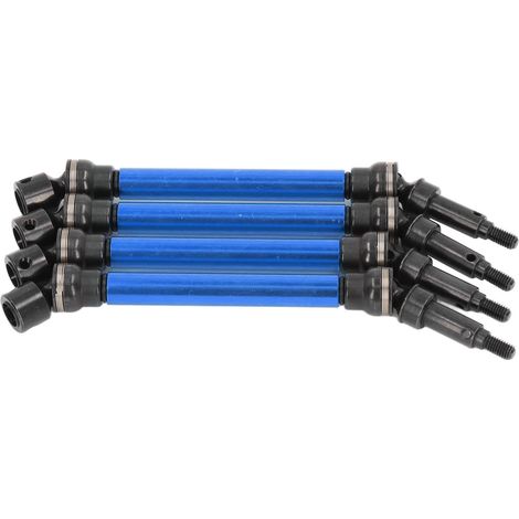 4 pièces Arbre de transmission avant et arrière pour voiture RC, en acier et alliage d'aluminium, compatible Arrma 1/8 et Kraton 4S, bleu foncé (1/5)