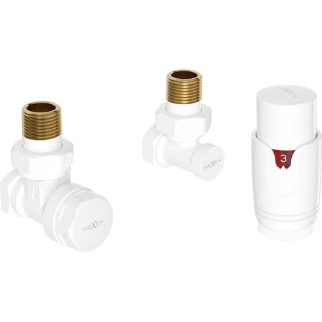 Mexen G00 Thermostat-Set, Winkel, weiß - W901-900-20 (1/2)