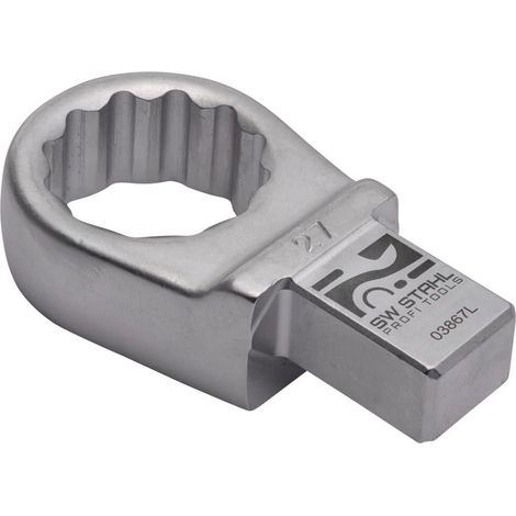 SW-Stahl 03867L Einsteck-Ringschlüssel 27 mm I Einsteckvierkant 14 x 18 mm I Einsteckringschlüssel SW 27mm