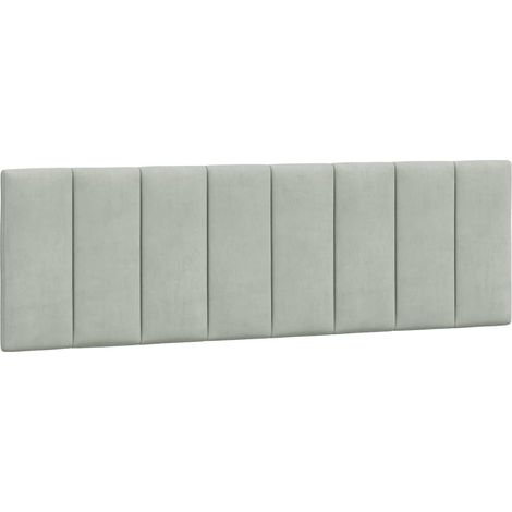 Coussin de tête de lit Hanko gris clair 160 cm velours CFW85917 (1/5)