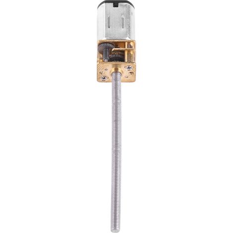 Moteur à engrenages 6V avec arbre fileté M3x55mm, 30 tr/min, vis de fixation longue, usage bricolage et robotique. (1/5)