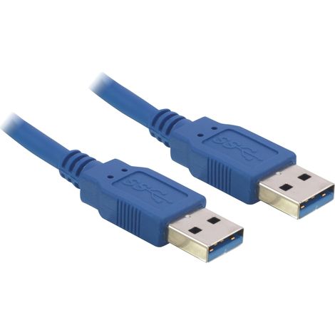 Delock Câble USB USB 3.0 USB-A mâle, USB-A mâle 1.50 m bleu 82430